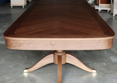 Walnut Chevron Table